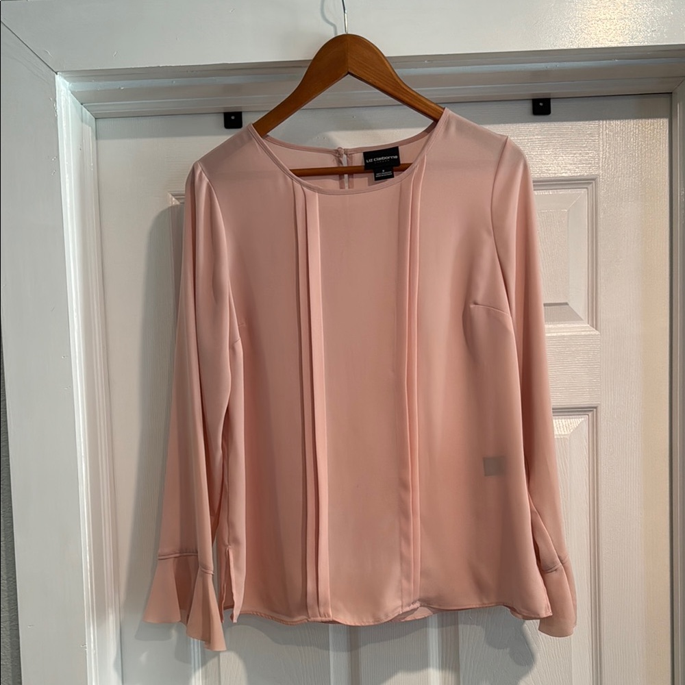 Liz Claiborne Pink Blouse with Elegant Design Size S
